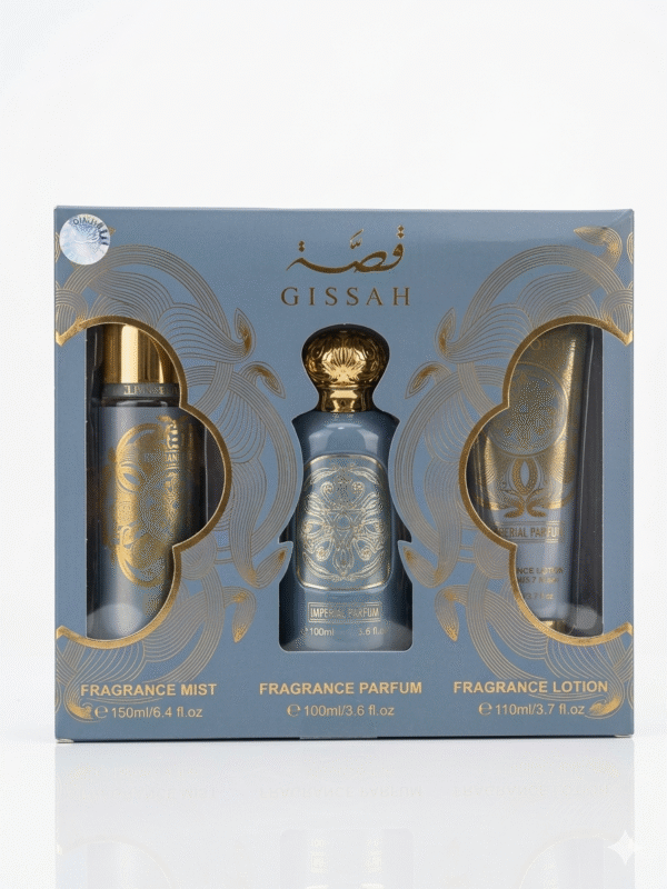 Coffret Parfum Gissah Imperial – Parfum, Brume Parfumée & Lotion Corps